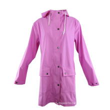 New Style Long Breathable Waterproof Outdoor PU Raincoat